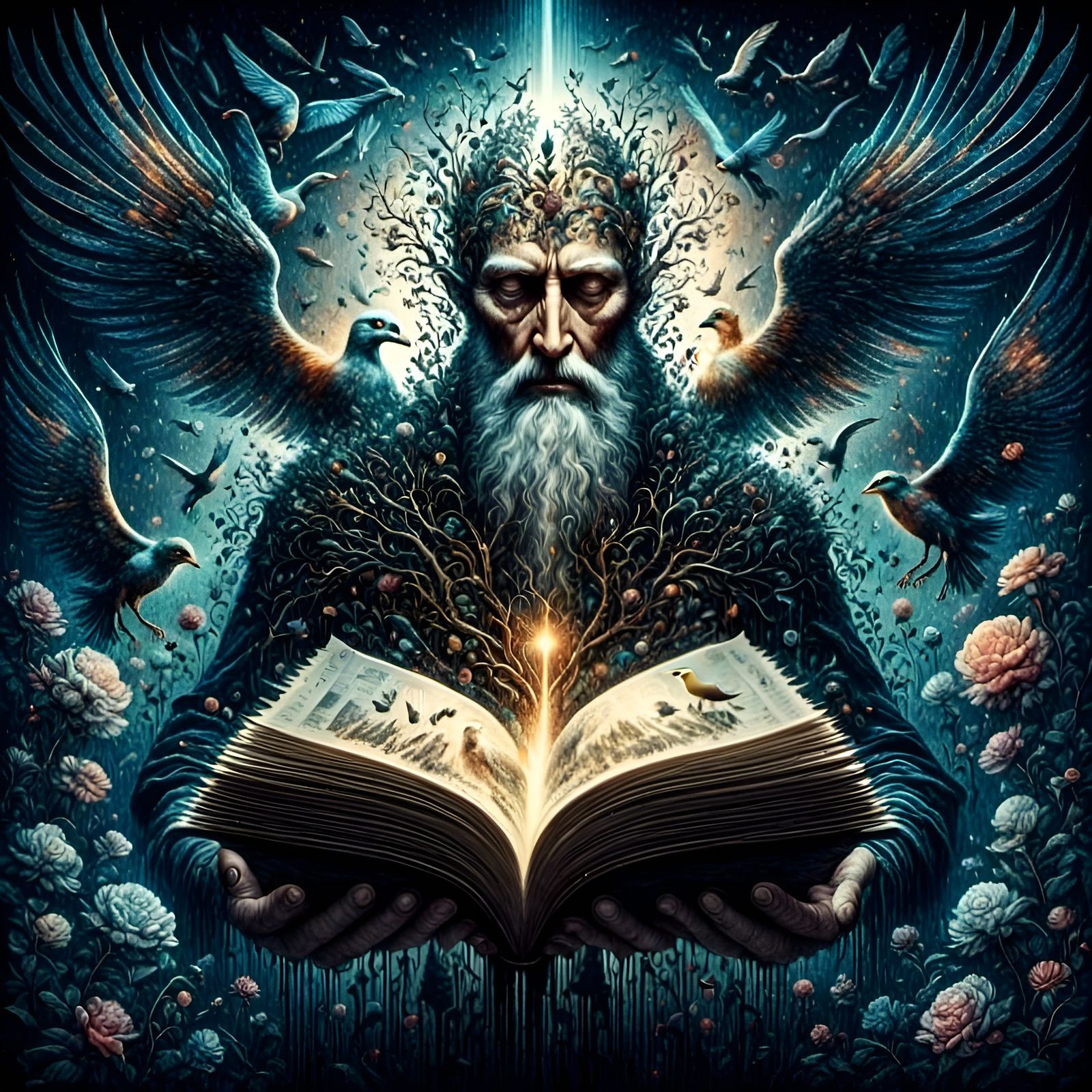 Figure Bathed in Ethereal Light