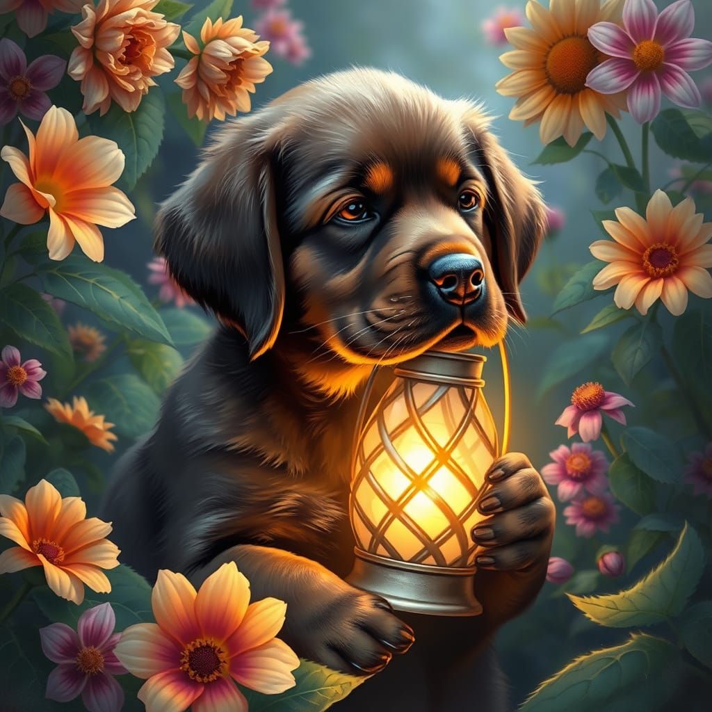 Labrador, Holding Lantern