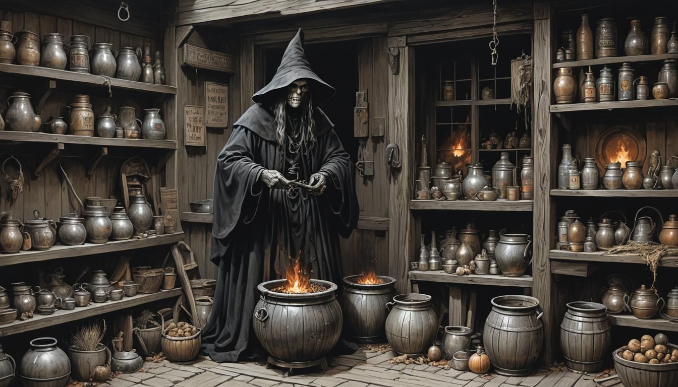 Sinister Witch Cauldron Shop in Salem
