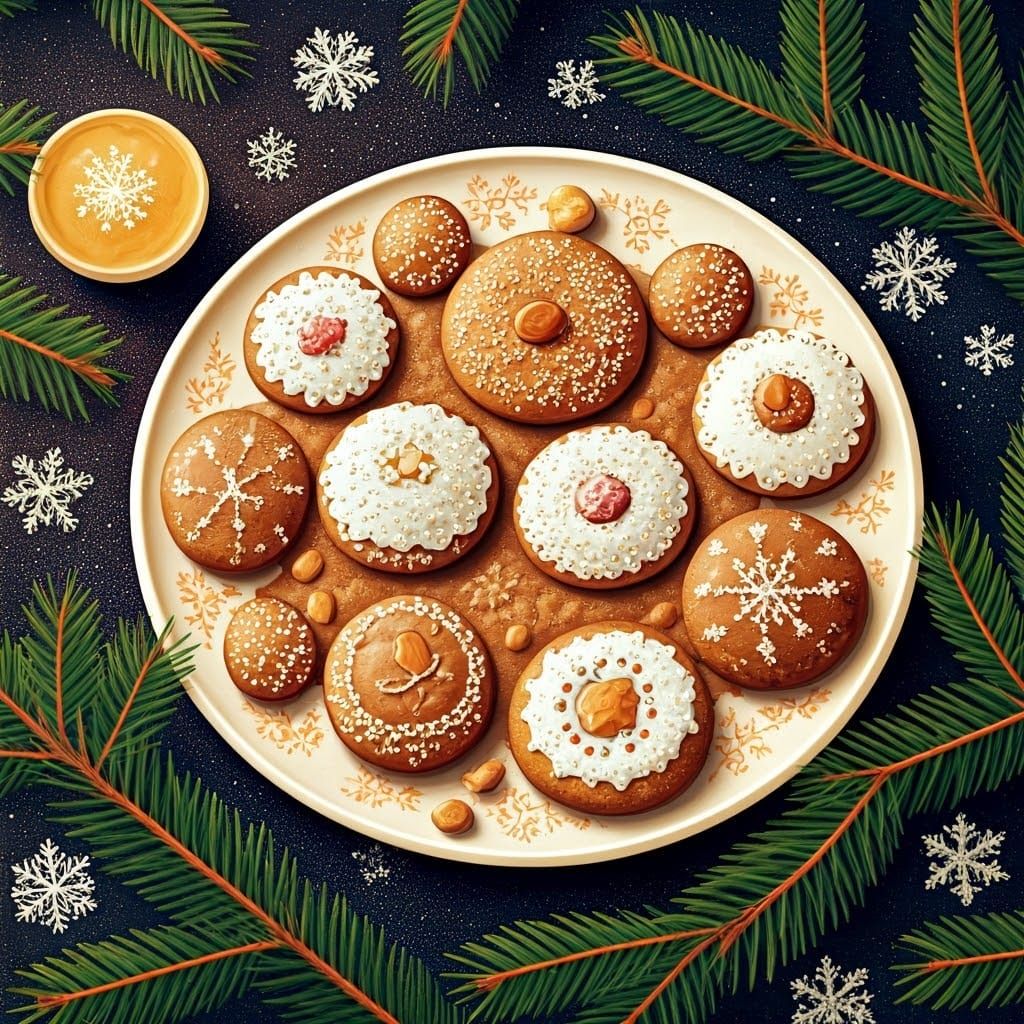 Festive Gingerbread Cookies in Fairy Tale Style