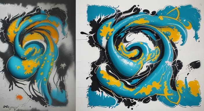 Fractal Conception: Graffiti Art in High Contrast
