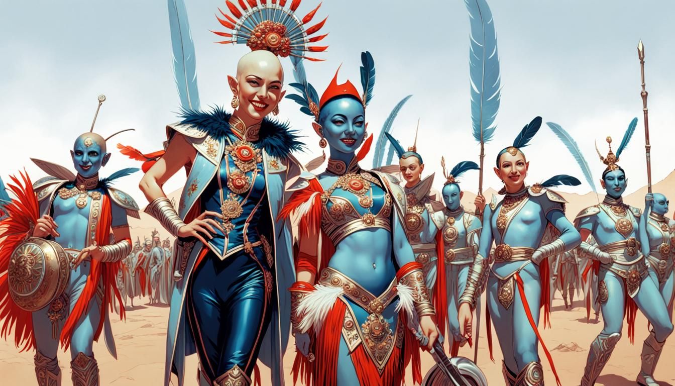 Luminescent Elven Goblins in Retro-Futuristic Regalia