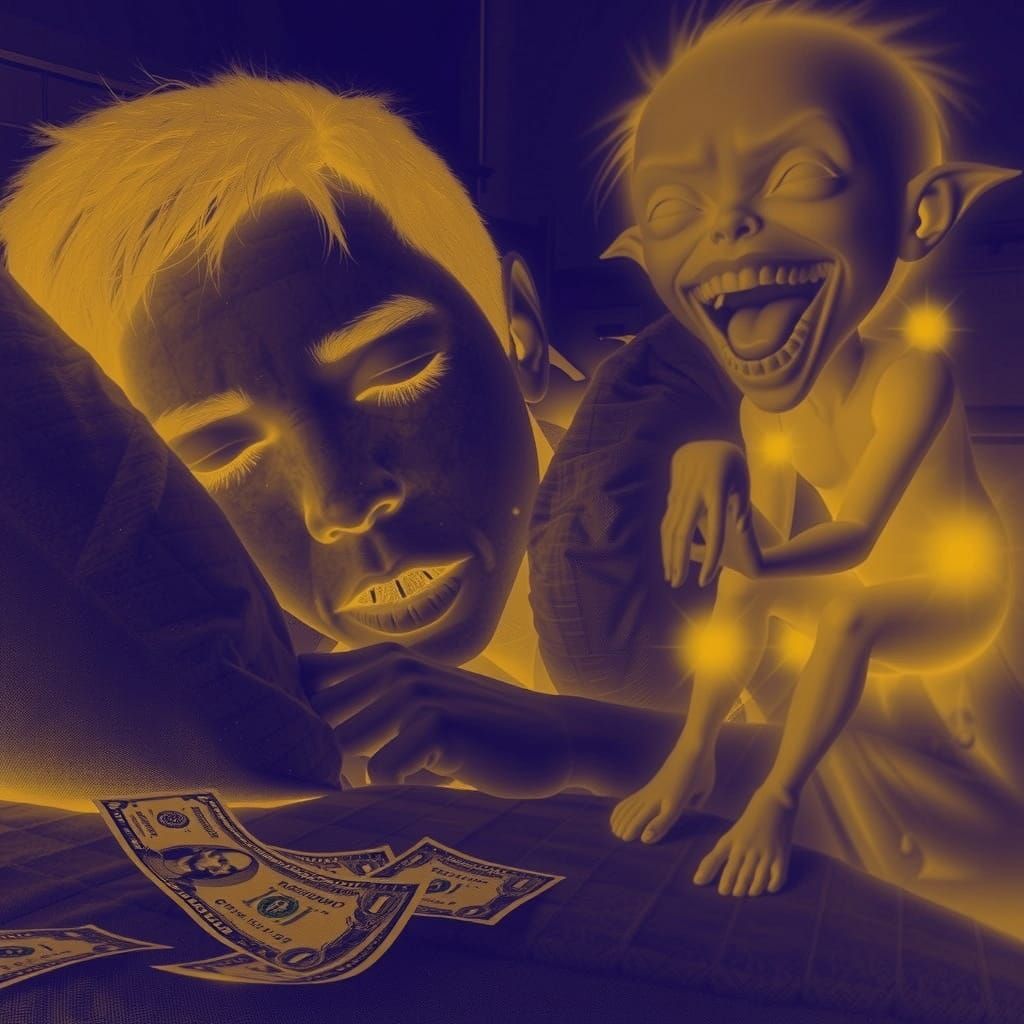 Ethereal Nighttime Encounter in a Surreal X-Ray Aesthetic