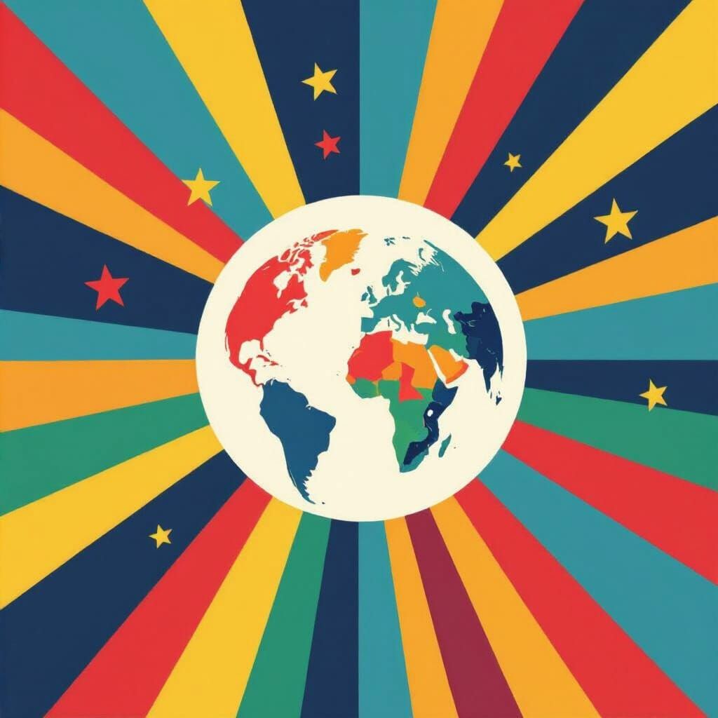 White Dove with Olive Branch Under Yellow Sun