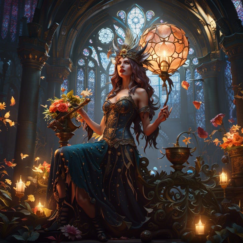 Fairy Witch in Dark Fantasy Style