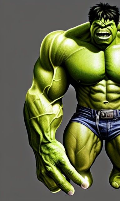 Incredible Hulk: Hyper-Detailed Digital Art