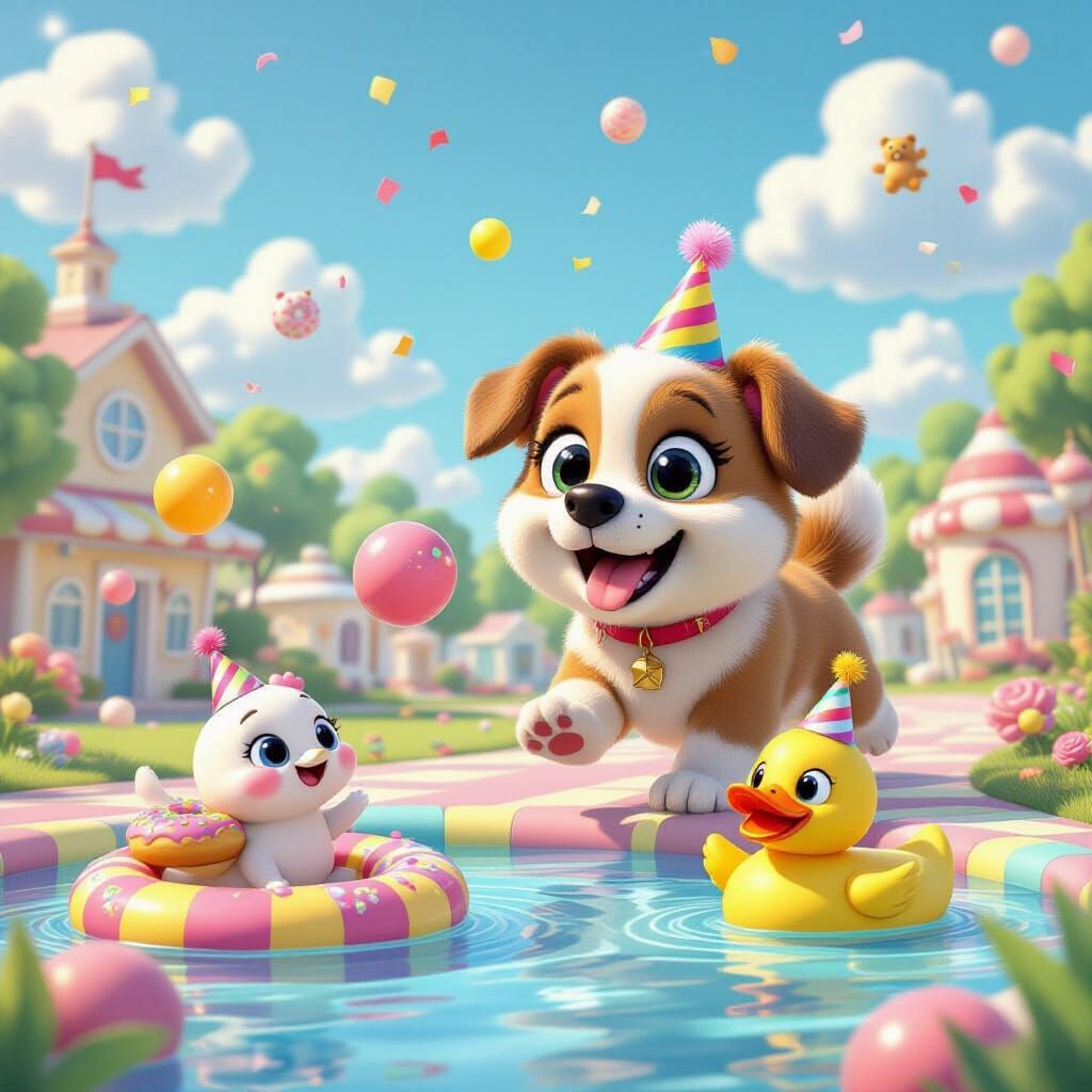 “Where silly smiles bounce and pastel giggles never end.”