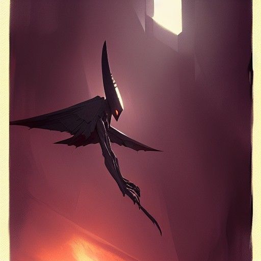 Enderman with Angel Wings: Sinister Dark Fantasy