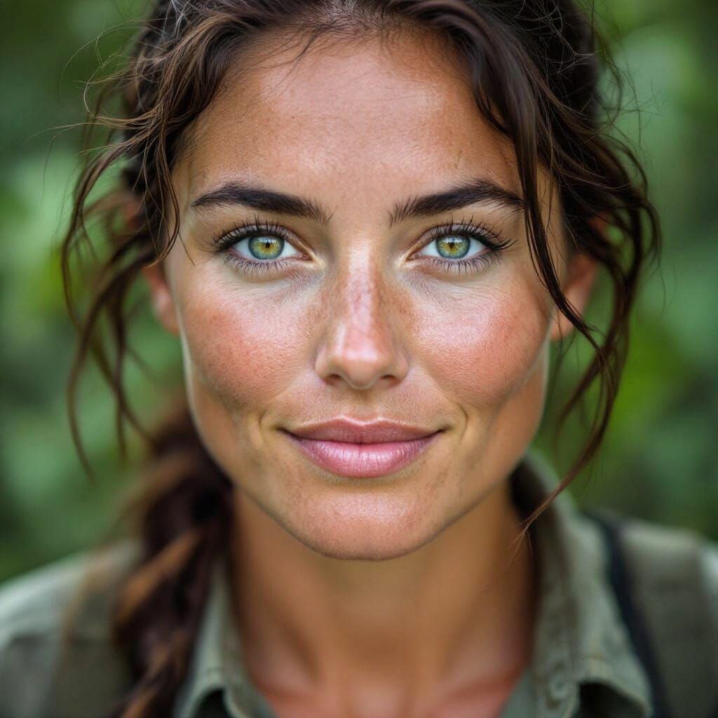 Biologist in Rainforest Research Portrait Photography