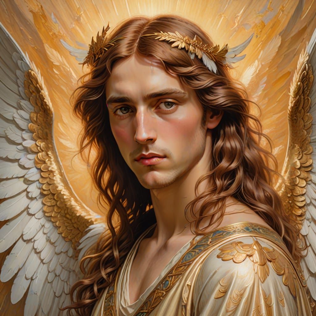 Angel in Ethereal Light, Pre-Raphaelite Style