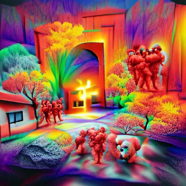 Infrared Thermal Vision in 8K 3D Illustration