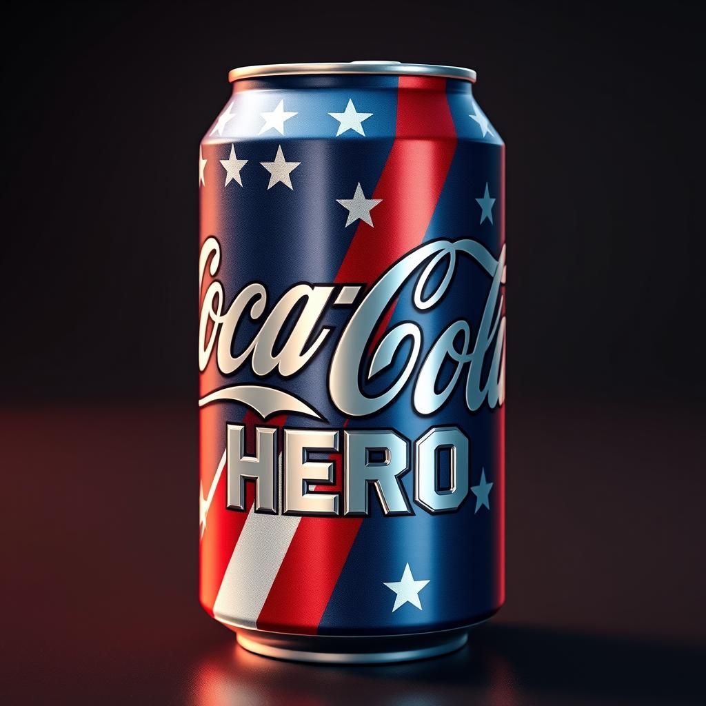Coca Cola Can as Captain America: 3D Render