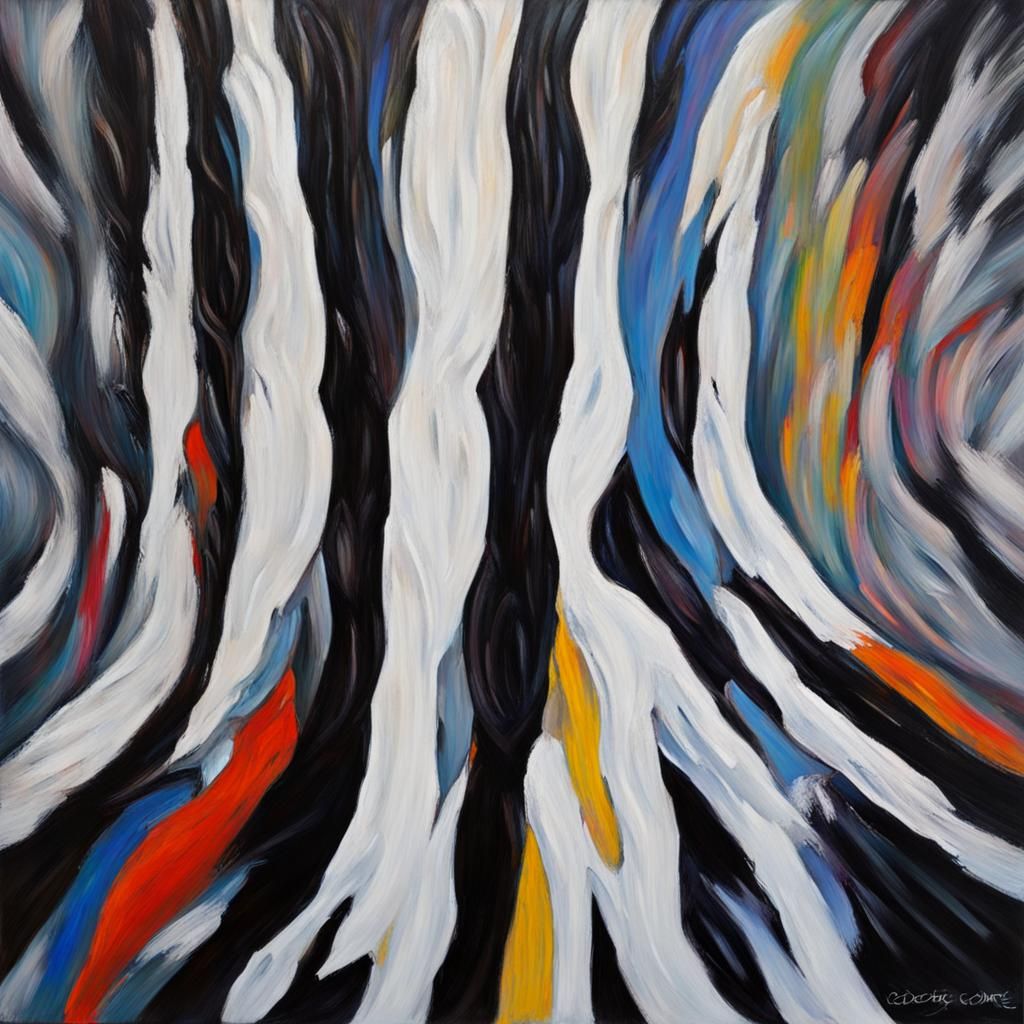 Detailed Black and White Lines in Esscher Style