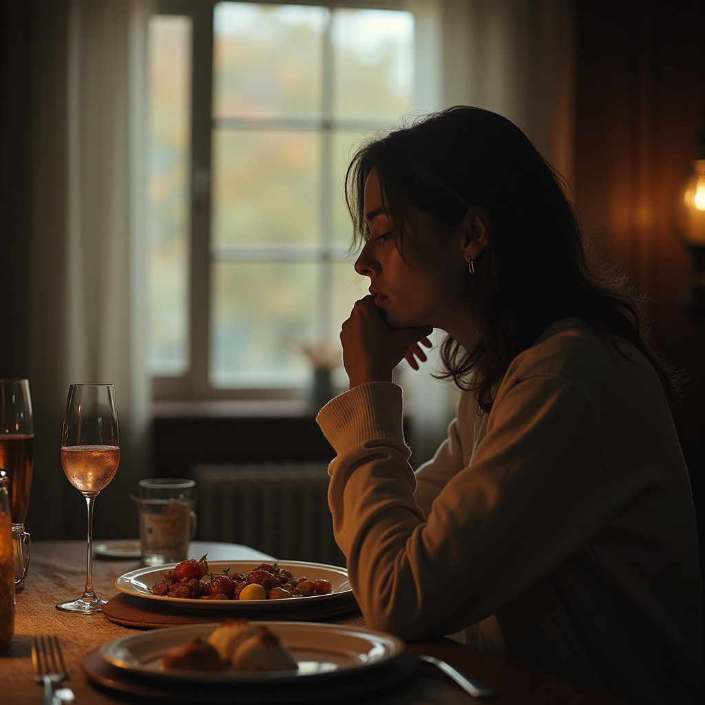 Nostalgic Thanksgiving: A Woman's Contemplative Moment