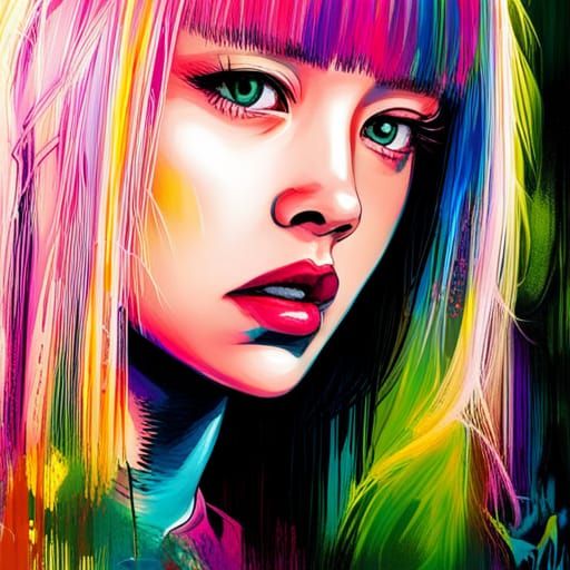 Lisa from Blackpink as Junji Ito Horror Art