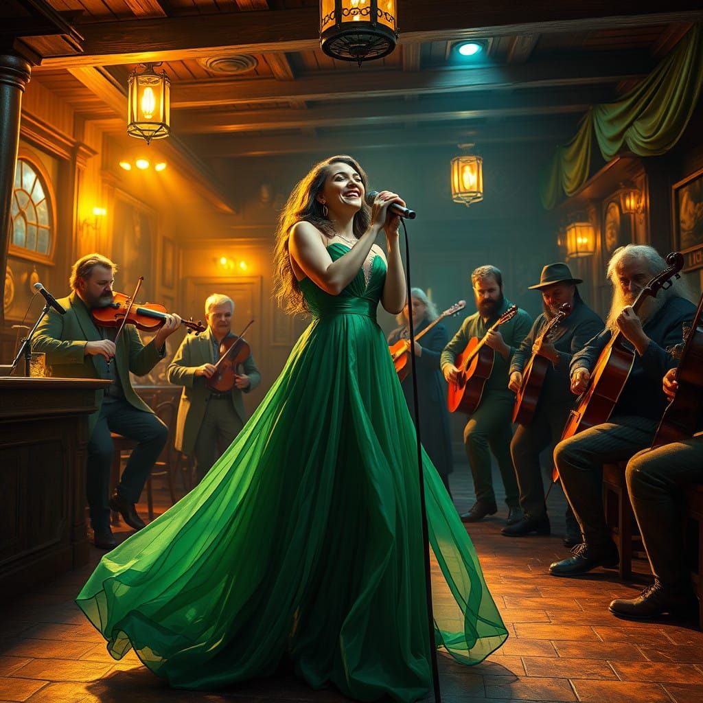 Female Vocalist Steals the Show in Emerald Isle Pub