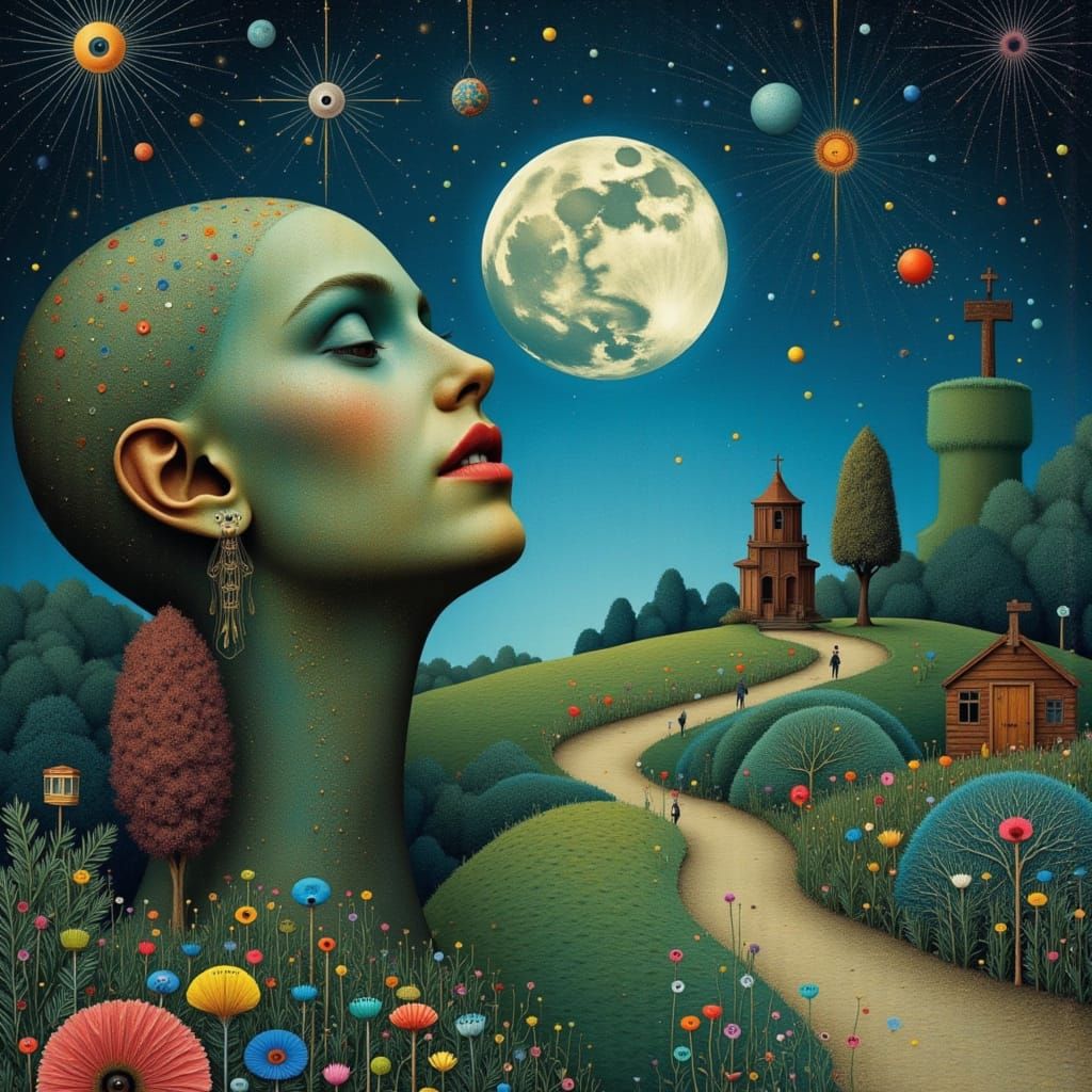 Surreal Celestial Harmony in Vibrant Color