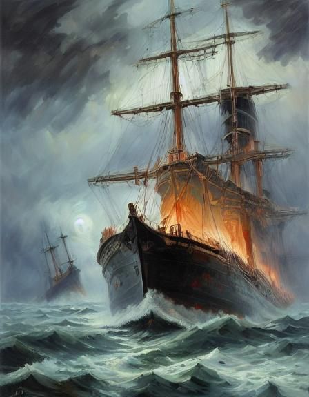 Stormy ships