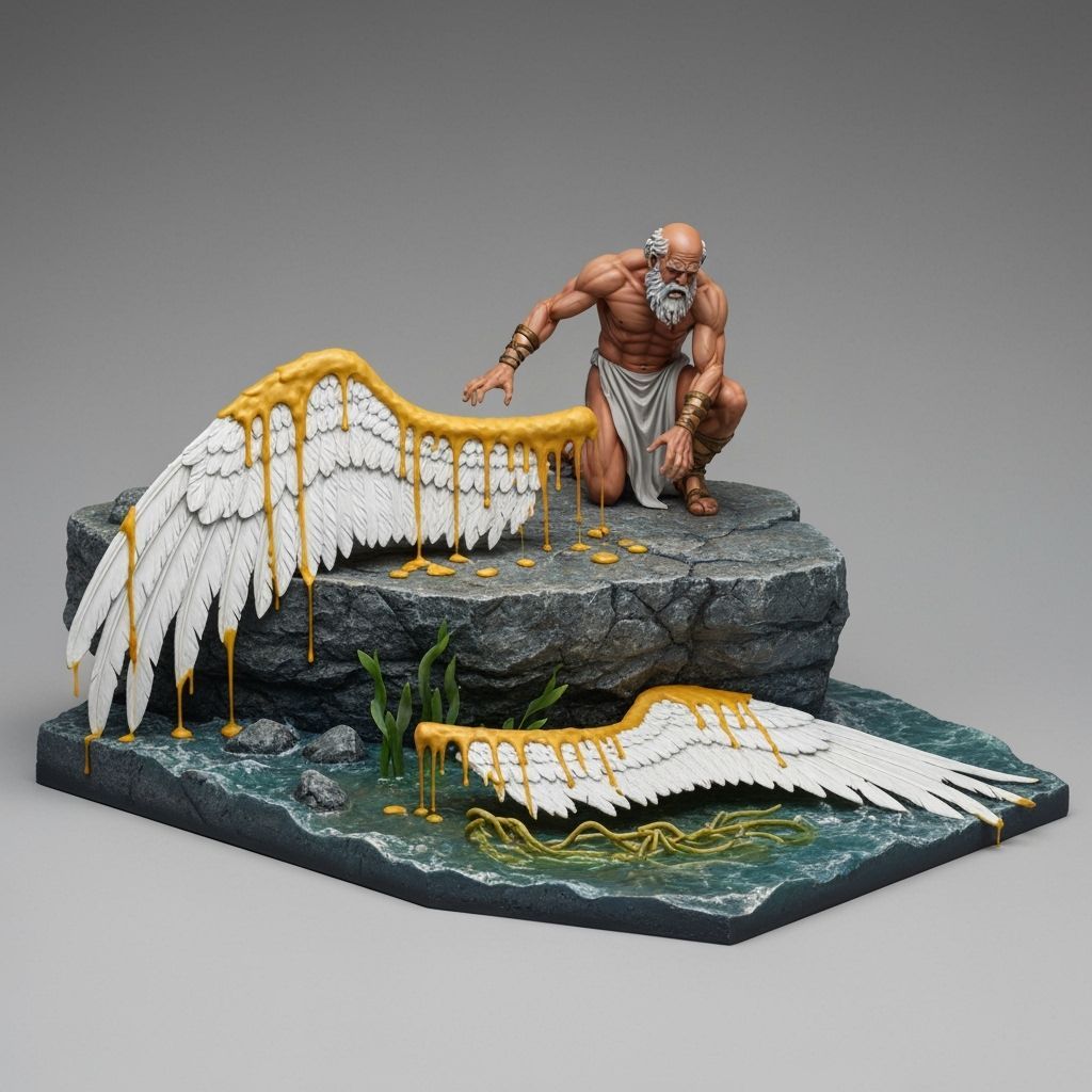 Daedalus Discovers Icarus's Wing Wreckage