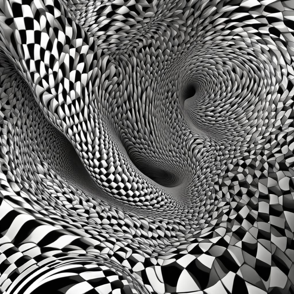 Psychedelic Optical Illusion with Motion and Depth