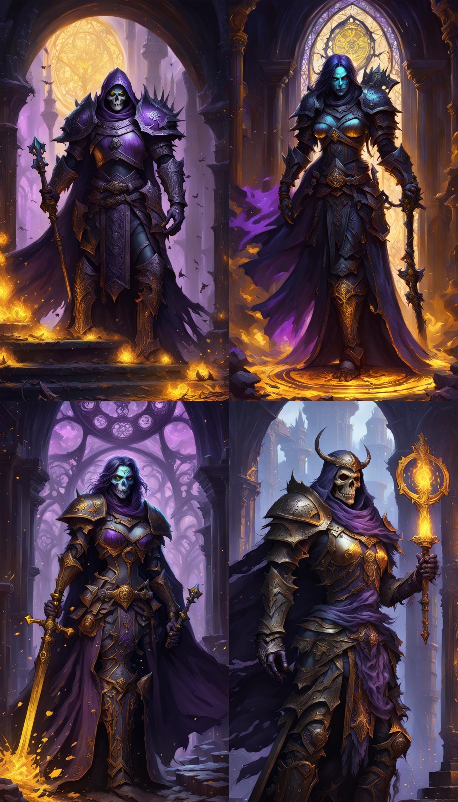 Death Knight Tarot Card in Dark Fantasy Style