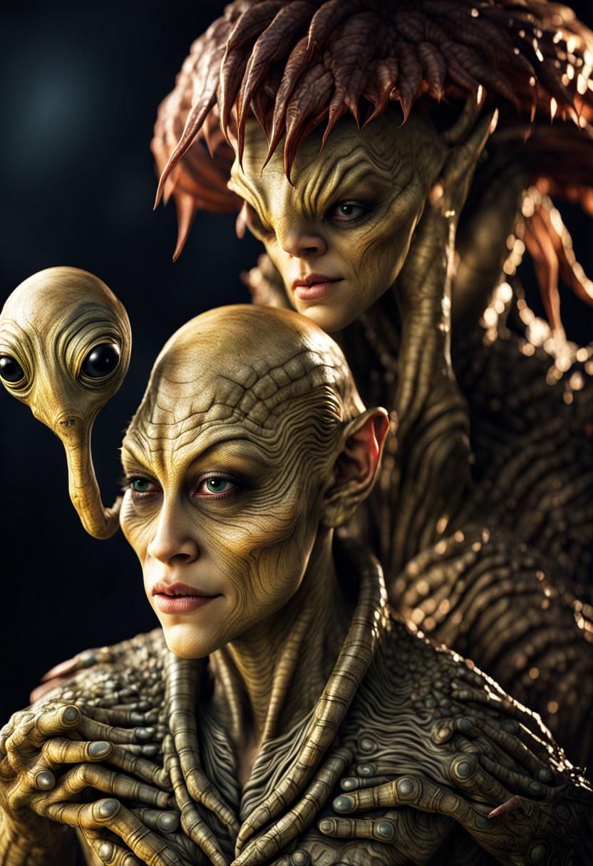 Photorealistic Aliens in Exotic Fashion: Masterpiece Photogr...