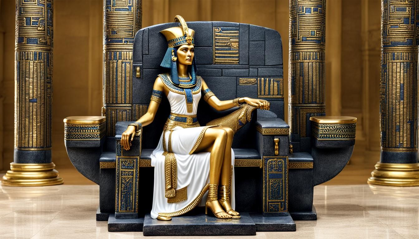 Cleopatra on Her Throne: Classical Statue