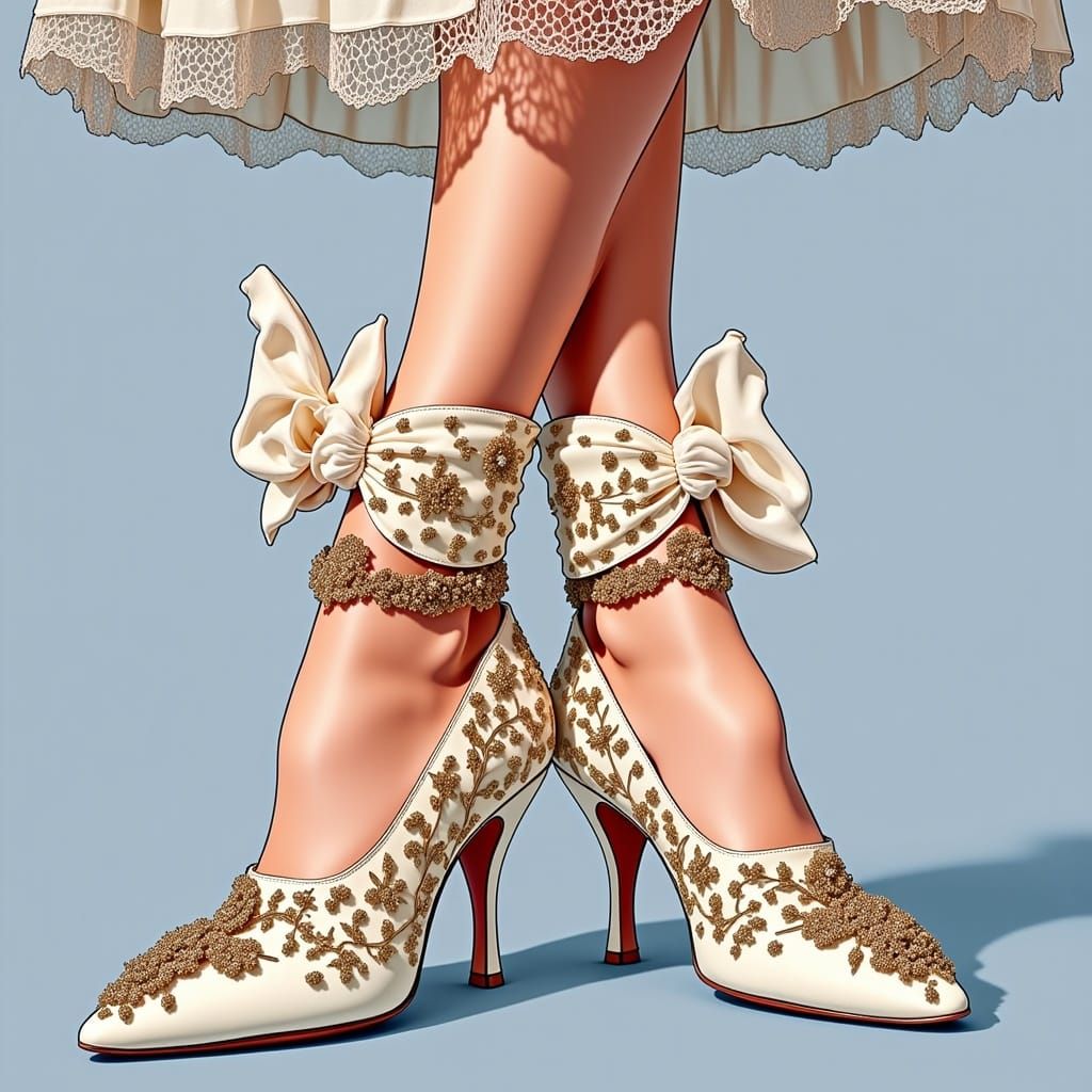 Elegant Rococo Footwear for the Discerning Madame