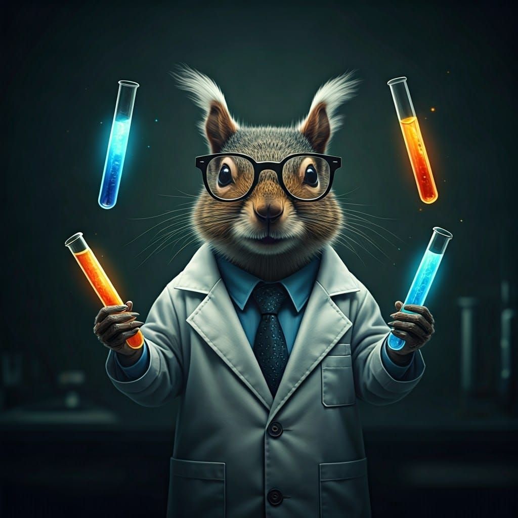 Einstanium Squirrel in Scientific Splendor