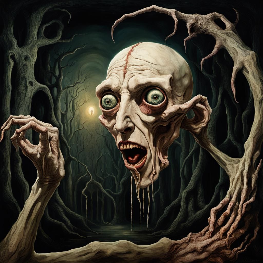 Surreal Pale Man Interpretation in Dali Style