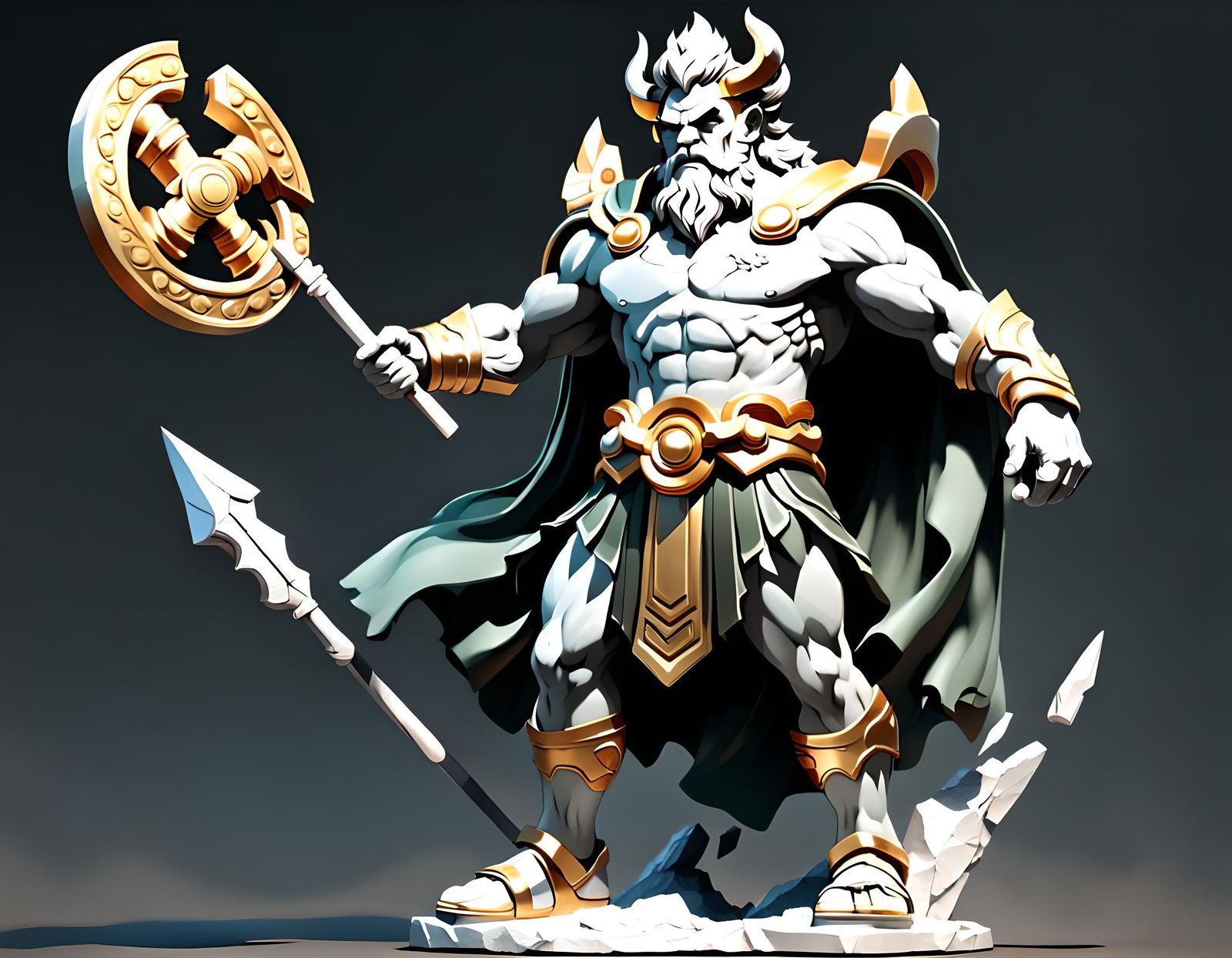 Imposing Full-Body Image of the God Cronus