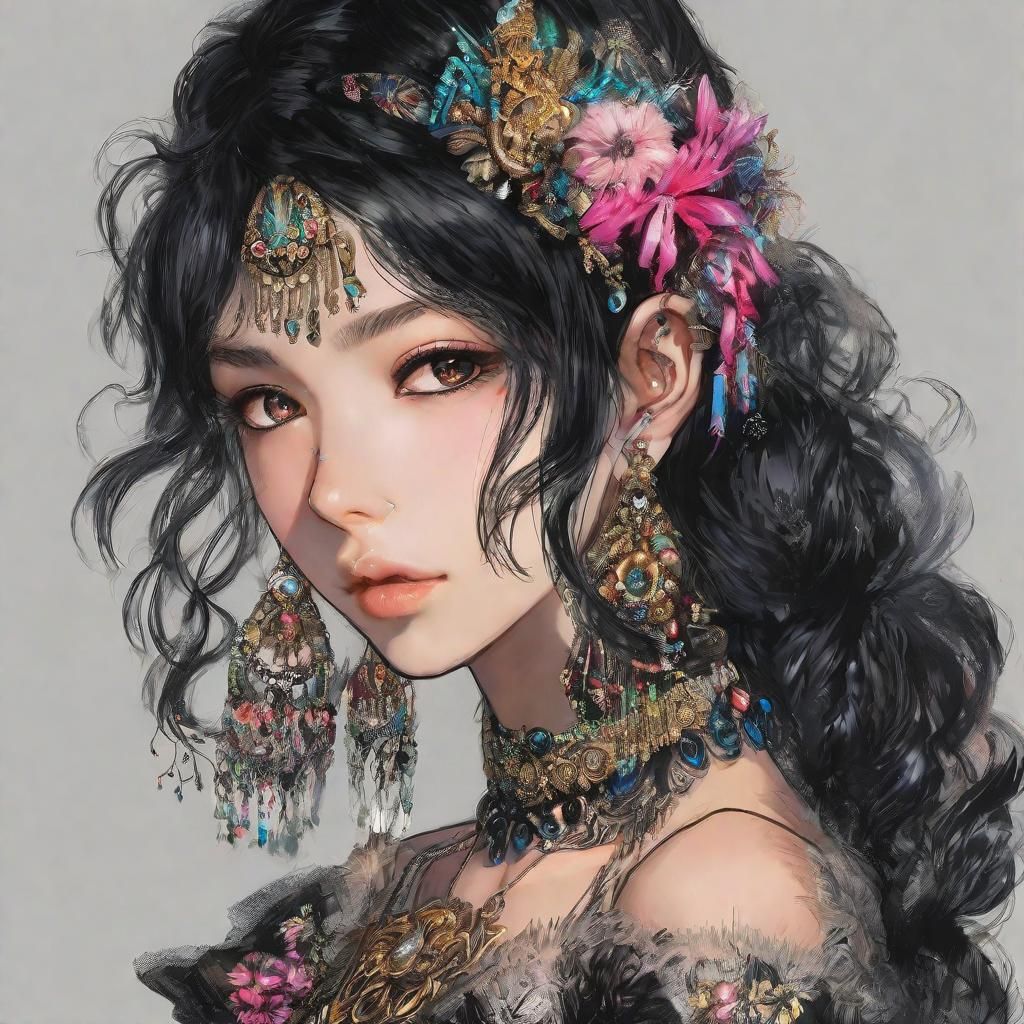 Anime Ballerina Portrait in 16K Graphic Resolution