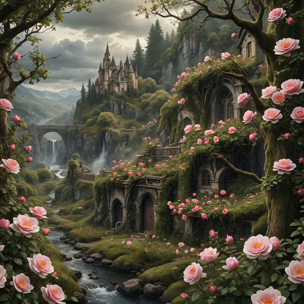 Detailed Matte Painting: Where the Wild Roses Grow