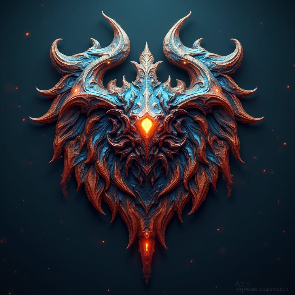 Epic Fantasy Car Detailing Logo in Matte Painting Style