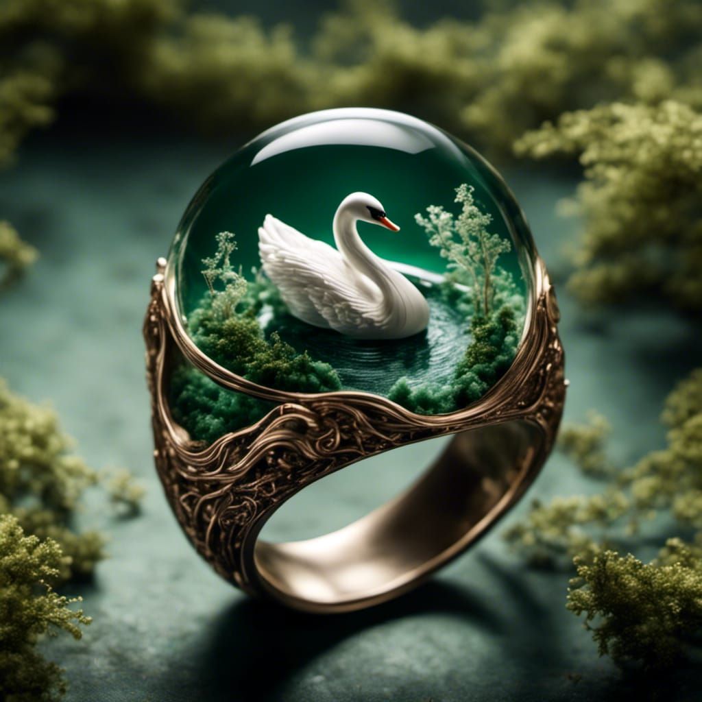 Swan Lake Reflected in a Ring