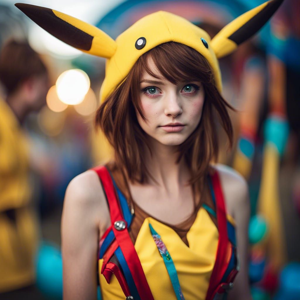 Pokemon Cosplay Girl Portrait in Festival Setting