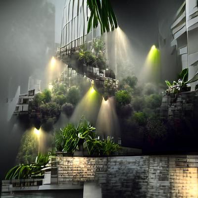Hanging Gardens 8K 3D Hyperrealism