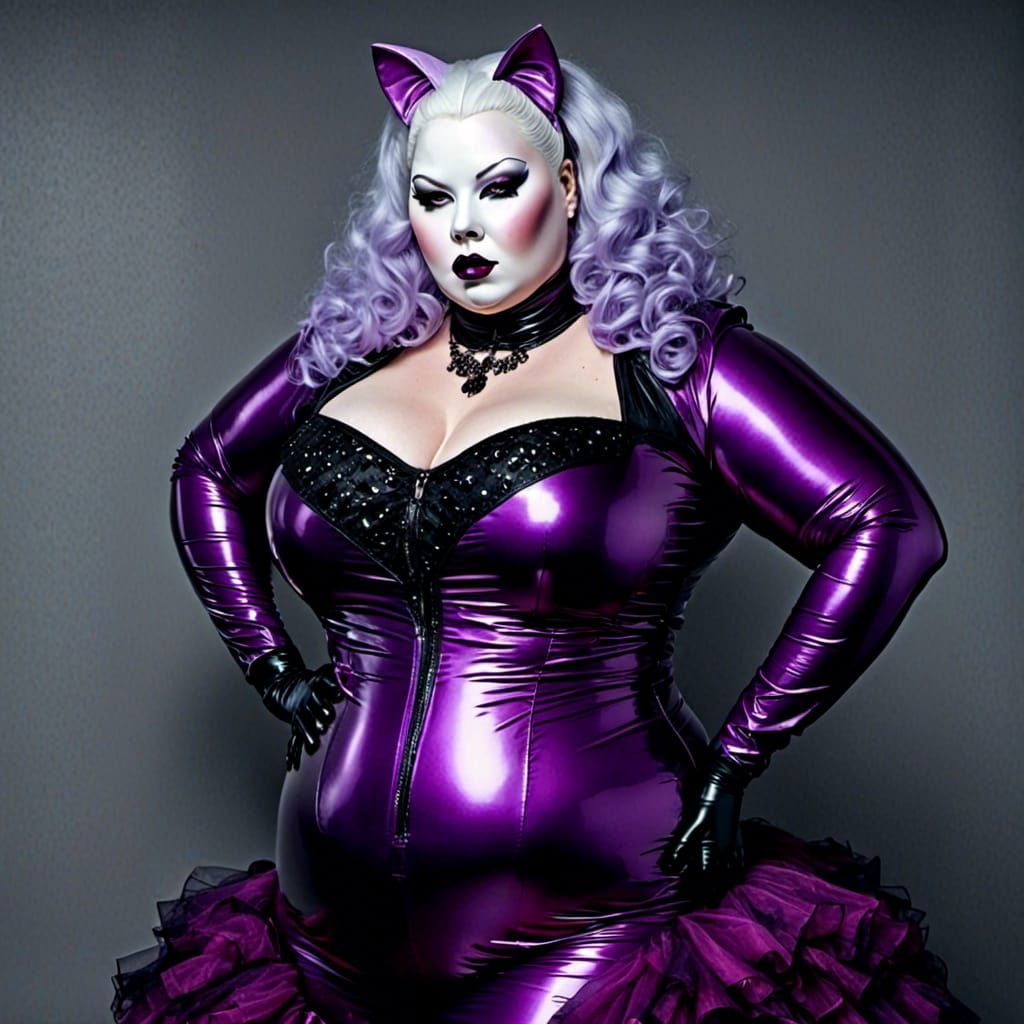 Gothic British Woman in Lace Dress, Magazine Photo