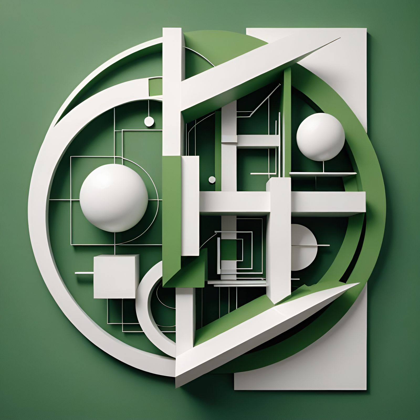 Vibrant Geometric Harmony in Abstract Art