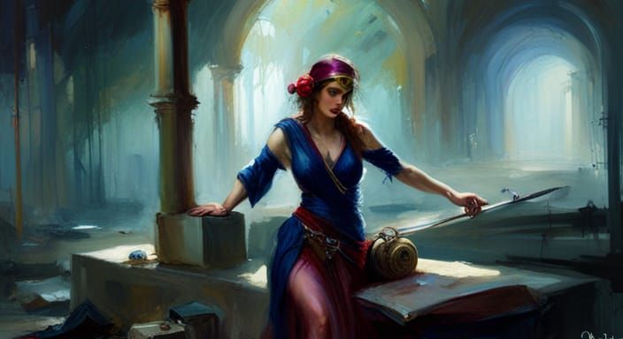 Gypsy Warrior Dark Fantasy Concept Art