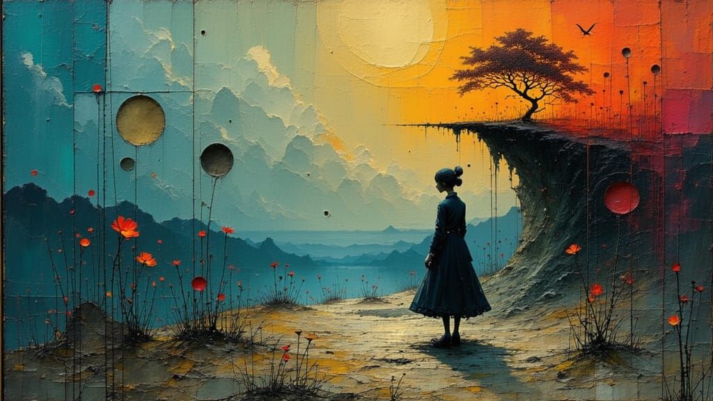 Surreal Dreamscape Inspired by Dali, Rothko, and Giger