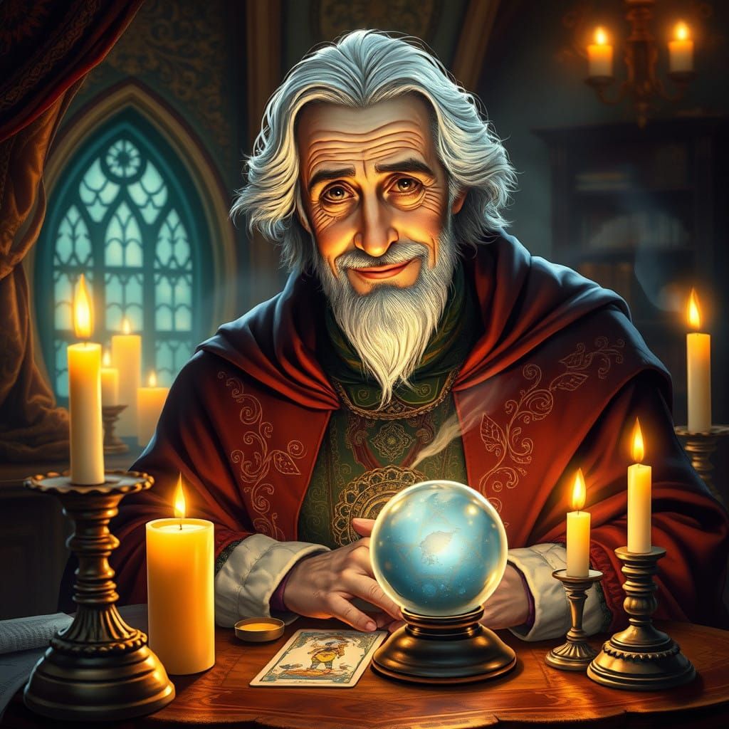 Enchanted Fortune Teller in Gentle Elegance
