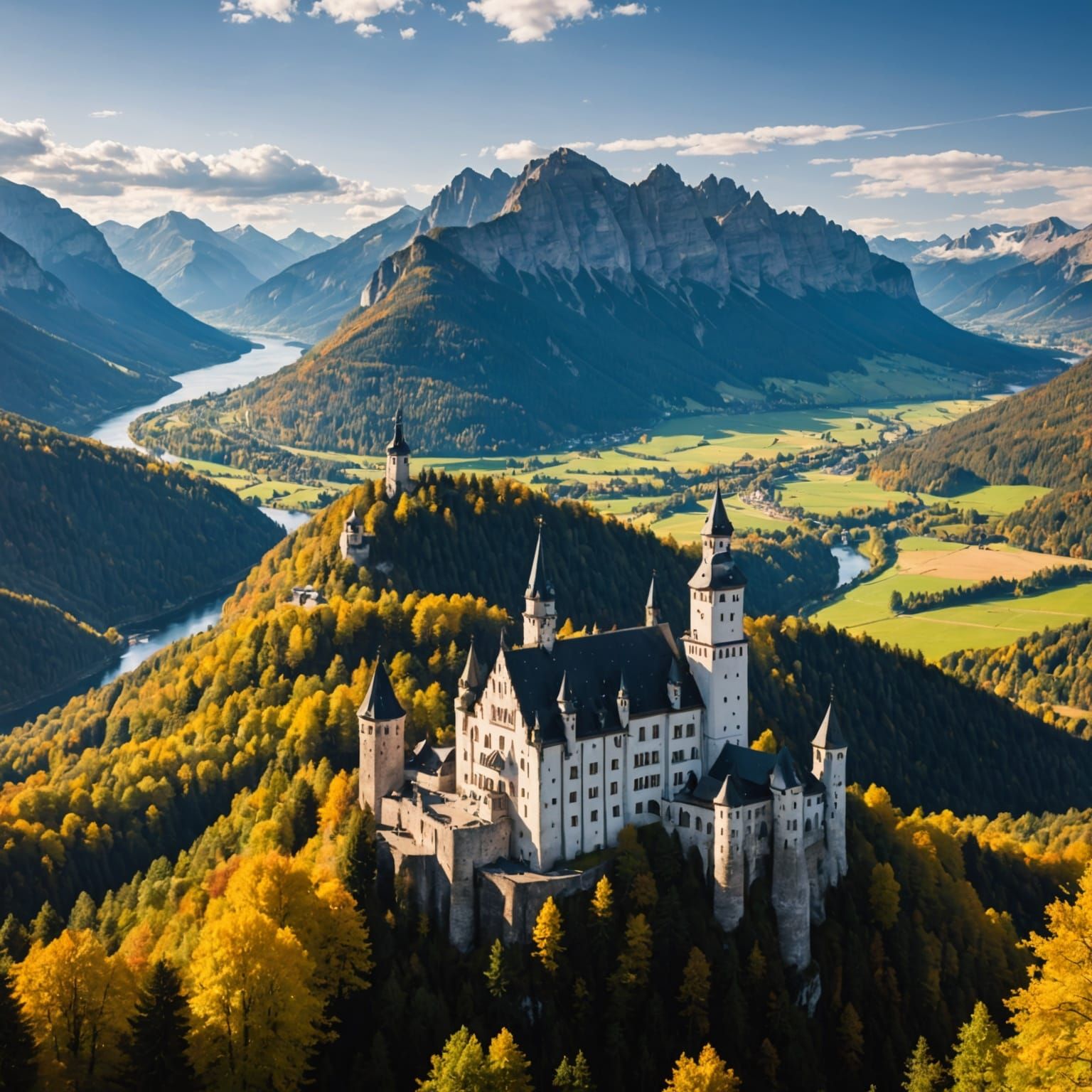 Bavarian Landscape in a Germanic Art Style