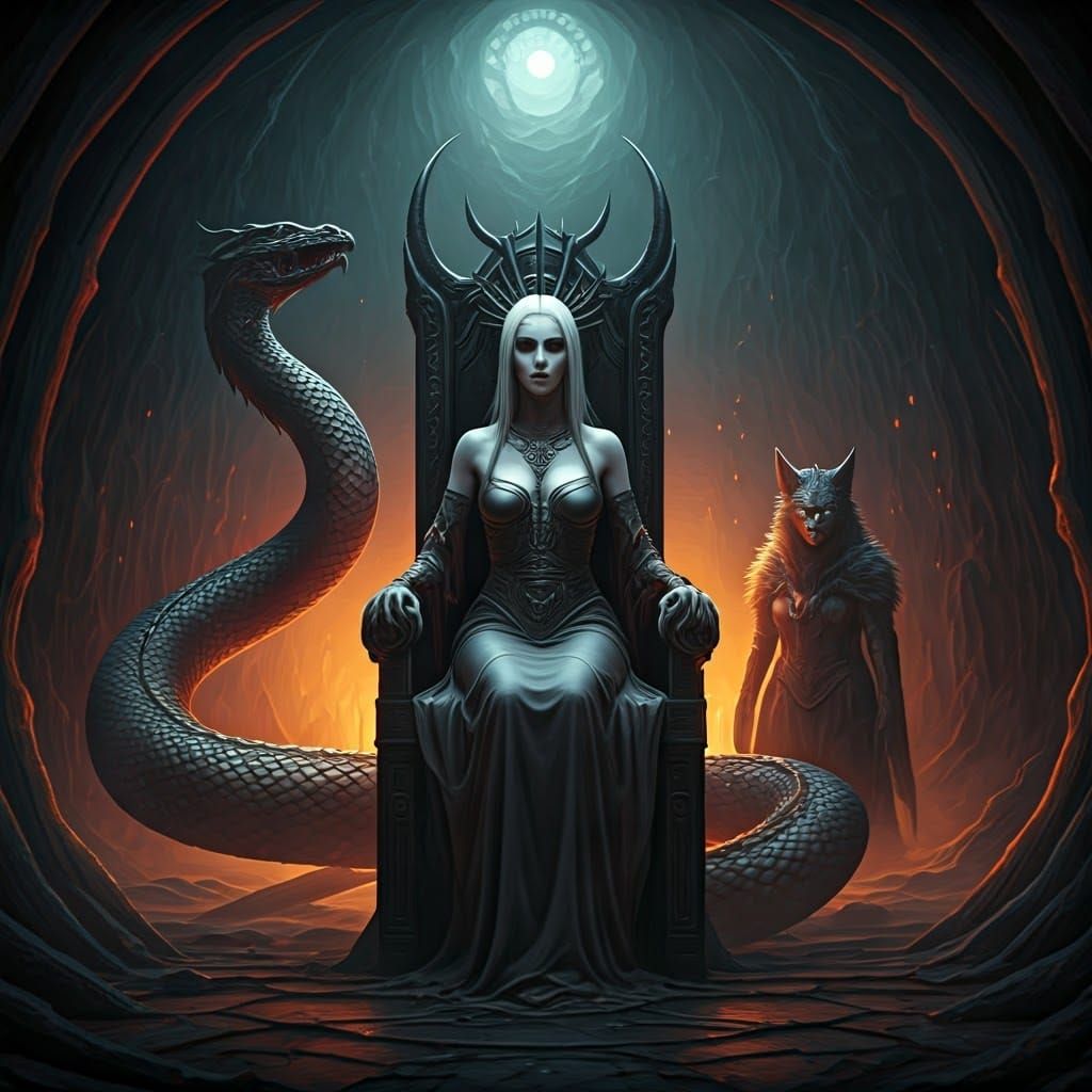 Nordic goddess of the underworld Hel