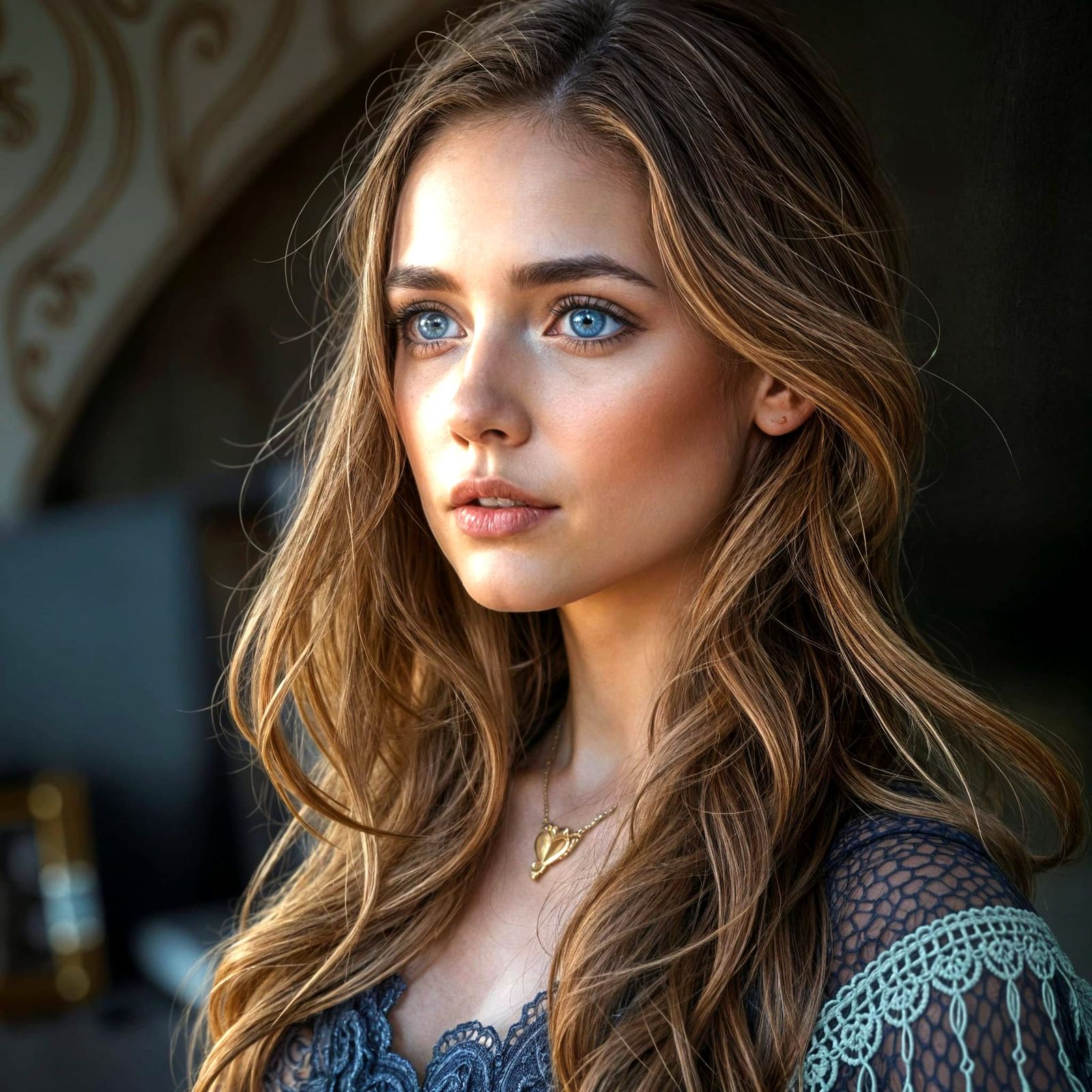 Sorrowful Beauty Lost in Memories