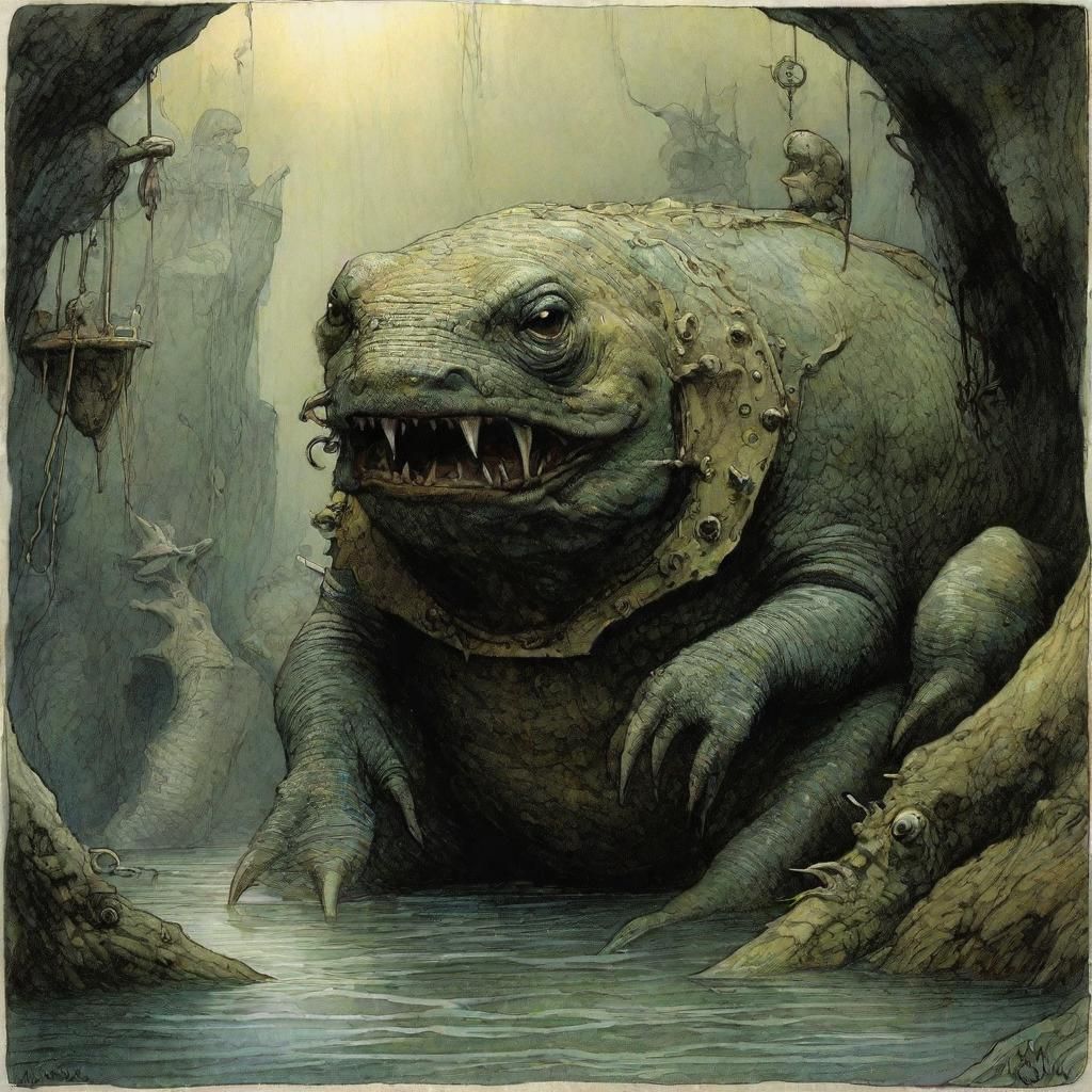 Surreal Animal Avatar in Underground Sea