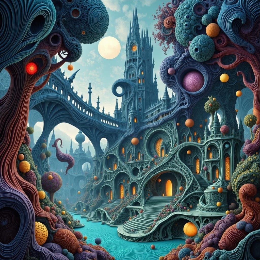 Fantastical Matte Painting With Intricate Detail