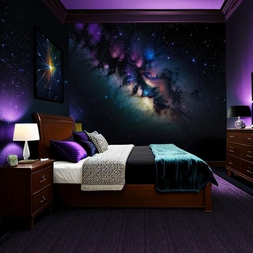 Night Sky Bedroom Hideaway in Art Deco Style