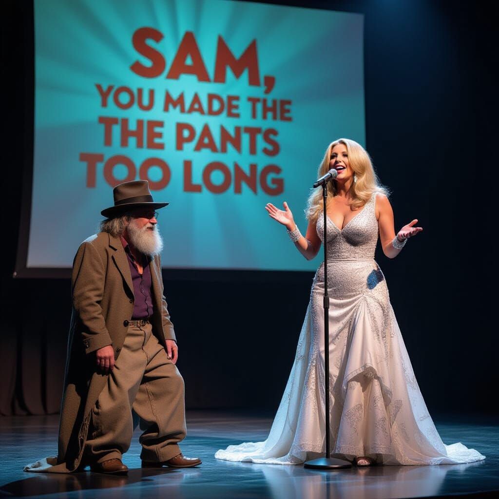 Barbra Streisand Sings to Hobo with Extra-Long Pants