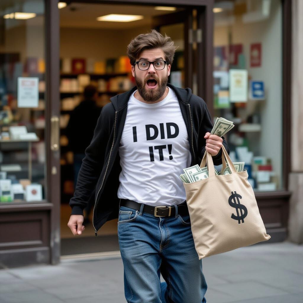 Silly Burglar Incriminates Himself with "I Did It" Shirt